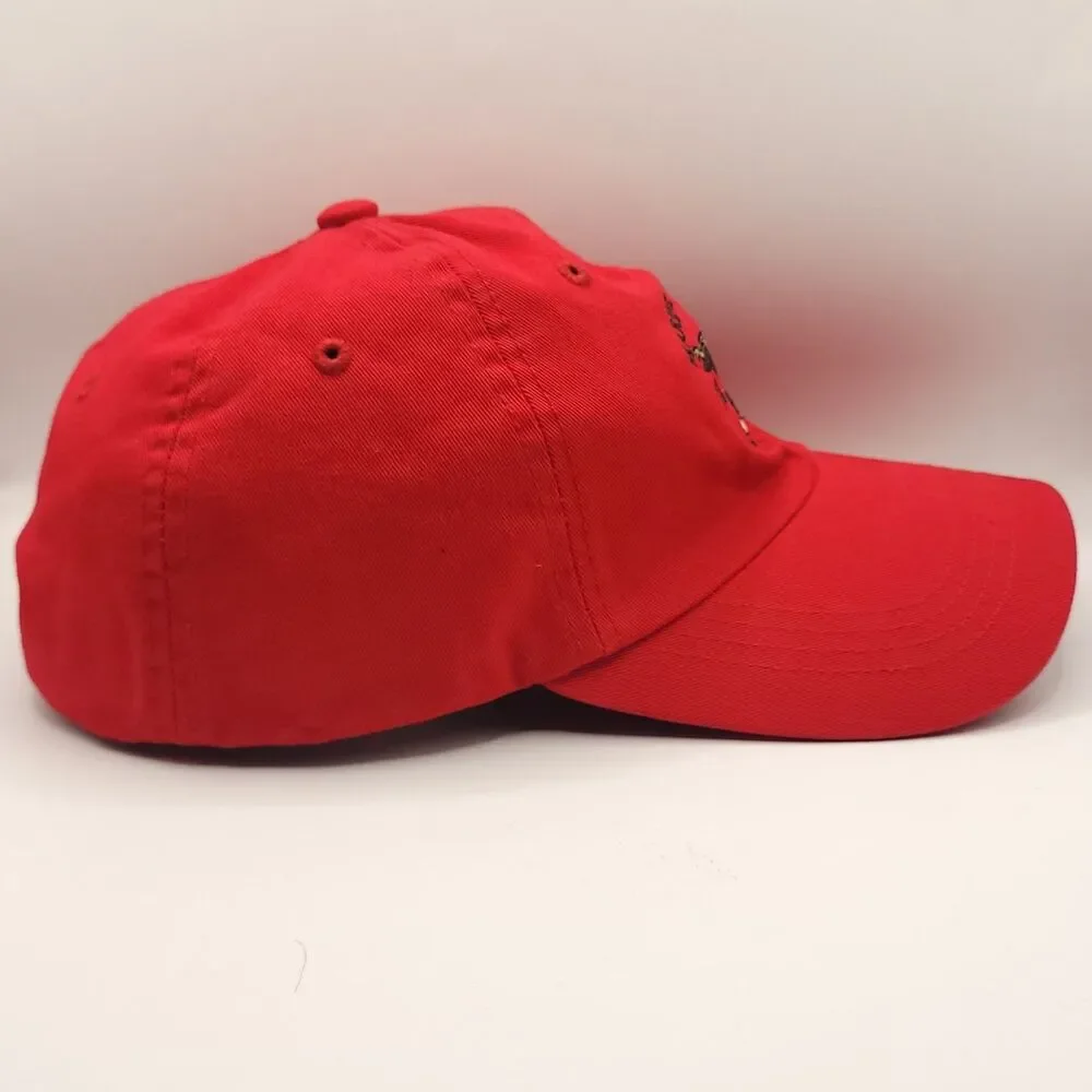 Marine Barracks Washington DC Hat Mens Adjustable Strapback Red Baseball Cap EUC